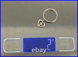 JAMES AVERY Retired Sterling Silver Heart-Cross Dangle Charm Band-Ring Sz. 6.25