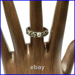 JAMES AVERY Ring Retired Hearts Flowers Band Size 6.75 Sterling Silver