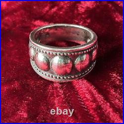 JAMES AVERY Ring Sterling Silver Retired Graduated Bead Band RARE