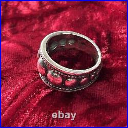 JAMES AVERY Ring Sterling Silver Retired Graduated Bead Band RARE