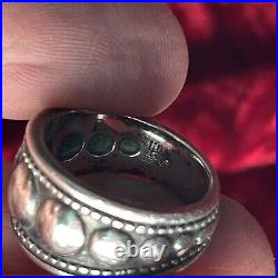 JAMES AVERY Ring Sterling Silver Retired Graduated Bead Band RARE