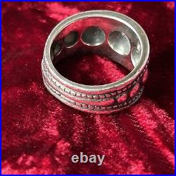 JAMES AVERY Ring Sterling Silver Retired Graduated Bead Band RARE