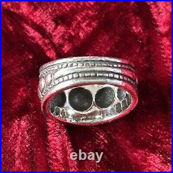 JAMES AVERY Ring Sterling Silver Retired Graduated Bead Band RARE