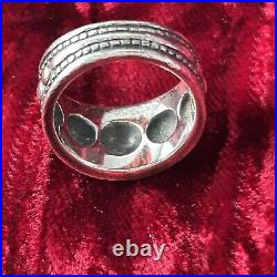 JAMES AVERY Ring Sterling Silver Retired Graduated Bead Band RARE