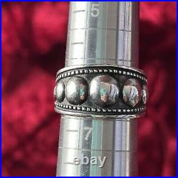 JAMES AVERY Ring Sterling Silver Retired Graduated Bead Band RARE