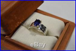 JAMES AVERY SAPPHIRE JULIETTA RING, 14K & STERLING SILVER, SIZE 7, Excellent