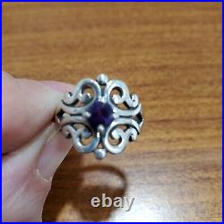 JAMES AVERY STERLING SILVER SPANISH LACE Purple Amethyst RING-SIZE 7 GEORGEOUS