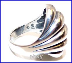 JAMES AVERY Signed STERLING SILVER Five BAND Dome RING SZ 9 & 13.3 GRAMS