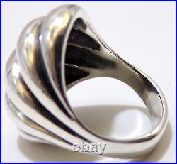 JAMES AVERY Signed STERLING SILVER Five BAND Dome RING SZ 9 & 13.3 GRAMS