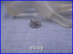JAMES AVERY Sterling Silver. 925 Wide Flower & Leaves Ring Size 6.5 32