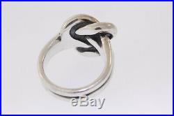 JAMES AVERY Sterling Silver Bold Lovers Knot Ring Size 7.5 16.7mm Wide
