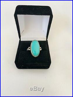 JAMES AVERY Sterling Silver CLASSIC OVAL TURQUOISE Ring Size 7 Retiring Soon #48