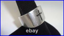 JAMES AVERY Sterling Silver Crosslet Cross Cutout Square Ring Size 8.25