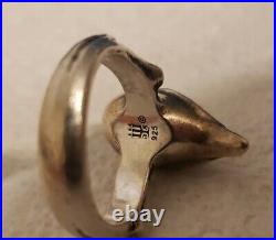JAMES AVERY Sterling Silver RETIRED 3D Bird On A Branch Ring Sz 4.75 NICE