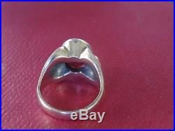JAMES AVERY Tulip Flower Ring with Garnet 14K and Sterling Silver Size 6