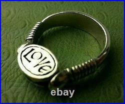 James AVERY RETIRED Love / Beetle Rotating RING RARE SIZE 7
