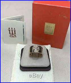 James Avery 14K Gold And Diamond Cross Ring With Box Size 7 1/2