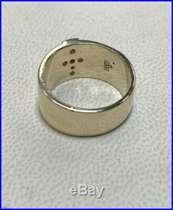 James Avery 14K Gold And Diamond Cross Ring With Box Size 7 1/2