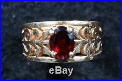 James Avery 14K Gold Cocktail Ring with Ruby Stone