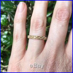 James Avery 14K Gold Delicate Blossom Eternity Band Ring, Wedding / Stacker 7.25