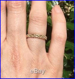 James Avery 14K Gold Delicate Blossom Eternity Band Ring, Wedding / Stacker 7.25