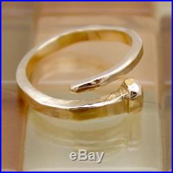 James Avery 14K Gold Nail Ring Size 6 Retired #