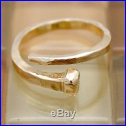 James Avery 14K Gold Nail Ring Size 6 Retired #