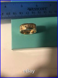 James Avery 14K Gold Retired Love Heart Band Ring Size 10