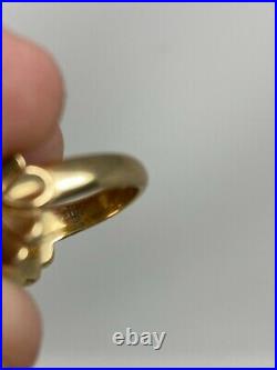 James Avery 14K Gold Ring Size 6.5-7 Mimosa Leaf Free Shipping
