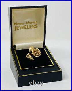 James Avery 14K Gold Rose Ring Size 7 6.34 grams
