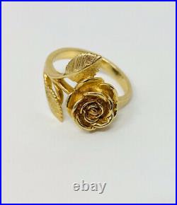 James Avery 14K Gold Rose Ring Size 7 6.34 grams