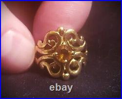 James Avery 14K Gold Spanish Lace Birthstone Ring Natural Citrine Size 4