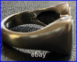James Avery 14K Gold & Sterling Bow Ring Retired Rare Size 6.75