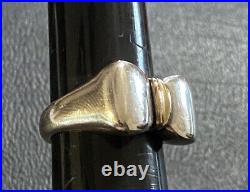 James Avery 14K Gold & Sterling Bow Ring Retired Rare Size 6.75
