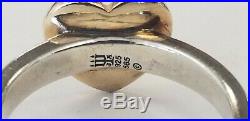 James Avery 14K Gold & Sterling Silver Heart Ring Size 7.5 VERY RARE