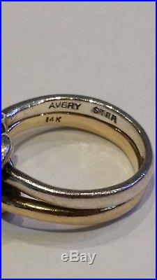 James Avery 14K Gold Sterling Silver Original Lovers' Knot Ring Sz 5.5