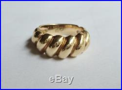 James Avery 14K Gold Tapered Fluted Ring Sz 4 RETIRED