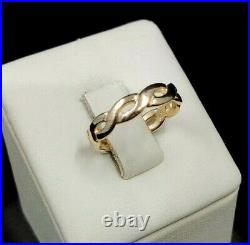 James Avery 14K Gold Twisted Wire Woven Band Braided Tresse Ring Size 4.75