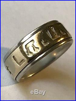 James Avery 14K Gold and Sterling Silver Song Of Solomon Ring Band Size 8.5 RARE