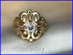James Avery 14K Spanish Lace Ring with Lab-Created White Sapphire