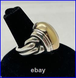 James Avery 14K Sterling Knotted Dome Ring Size 5.5