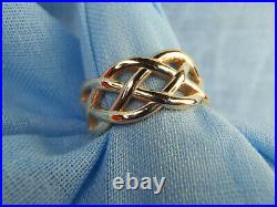 James Avery 14K Yellow Gold 9mm Wide Woven Band Ring Size 7