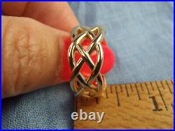 James Avery 14K Yellow Gold 9mm Wide Woven Band Ring Size 7