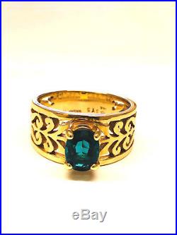 James Avery 14K Yellow Gold Adoree Ring With Emerald, Size 7 1/2