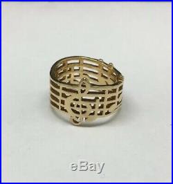 James Avery 14K Yellow Gold Amazing Grace Ring Size 5.25