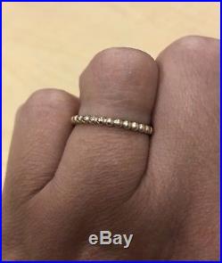 James Avery 14K Yellow Gold Beaded Ring Size 8