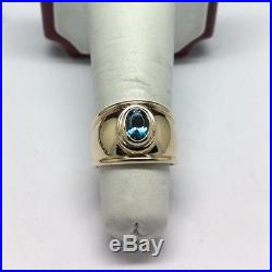 James Avery 14K Yellow Gold Christina Ring with Blue Topaz Size 5