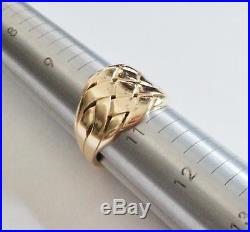 James Avery 14K Yellow Gold Domed Weave Ring Sz 10-1/2 RETIRED 12.3 Grams