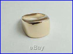 James Avery 14K Yellow Gold Engravable Dome Signet Ring Sz 6-1/2 RETIRED 13.7 Gr