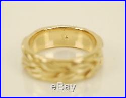 James Avery 14K Yellow Gold Eternity Leaf Band Ring 11.85g Size 8.75 Retired